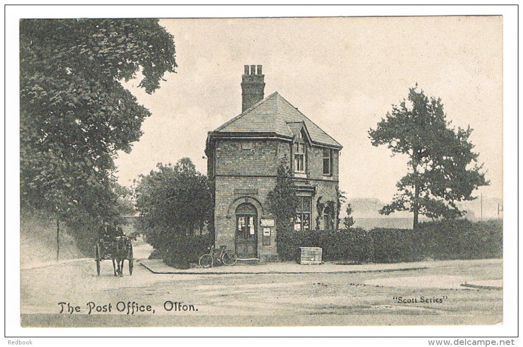 RB 999 - Early Postcard - Horse &amp; Cart Outside Olton Post Office - Solihull Birmingham Warwickshire - Birmingham
