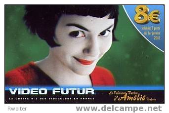 @+ Carte VIDEO FUTUR 8 € N° 3 : "AMELIE POULAIN". - Other & Unclassified