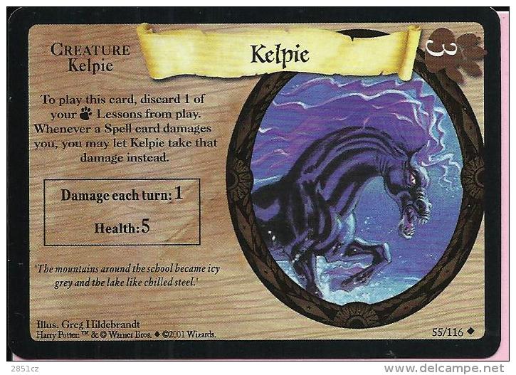 Trading Cards - Harry Potter, 2001., No 55/116 - Kelpie - Harry Potter