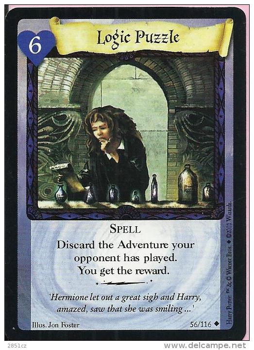 Trading Cards - Harry Potter, 2001., No 56/116 - Logic Puzzle - Harry Potter