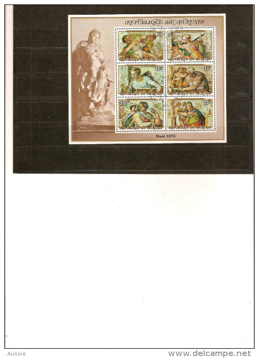 Burundi 1975 OCBn° Bloc 84 (°) Oblitéré Used Cote 12,50 Euro Michelangelo - Blokken & Velletjes