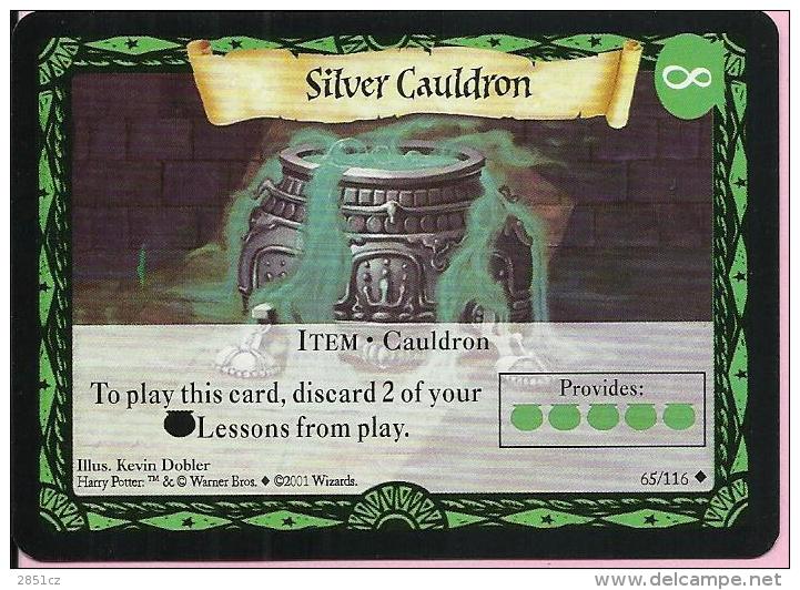 Trading Cards - Harry Potter, 2001., No 65/116 - Silver Cauldron - Harry Potter