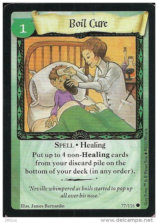 Trading Cards - Harry Potter, 2001., No 77/116 - Boil Cure - Harry Potter