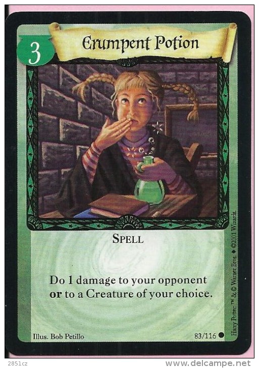 Trading Cards - Harry Potter, 2001., No 83/116 - Erumpent Potion - Harry Potter