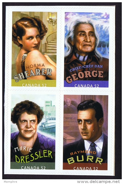 2007  Canadian Stars In Hollywood  Norma Shearer, Dan George, Marie Dressler, Ray. Burr  Sc 2280 - BK 383 - Heftchenblätter