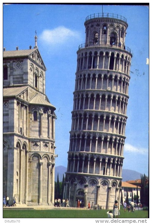 Pisa - Torre Pendente E Abside Del Duomo - 56 - Formato Grande Viaggiata - Pisa