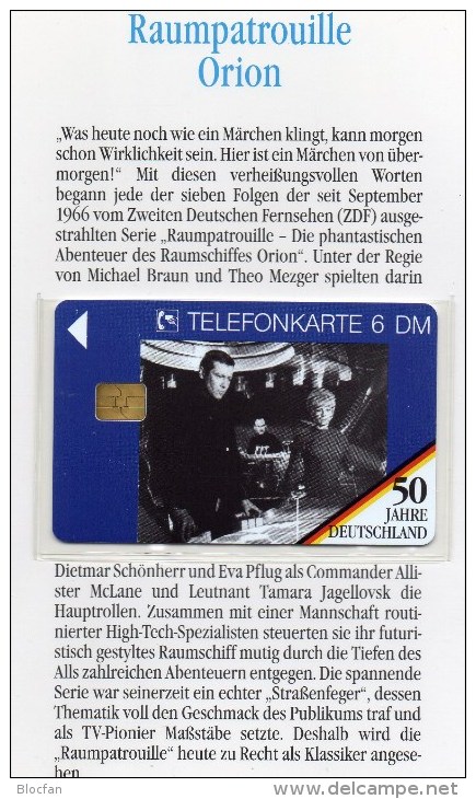 50 Jahre Deutschland TK O 1752/95 ** 36€ Telefonkarten Fernseh-Serie Raum-Patrouille Orion TV-Film Tele-card Of Germany - O-Serie : Serie Clienti Esclusi Dal Servizio Delle Collezioni