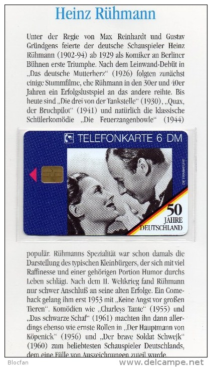 50 Jahre Deutschland TK O 2335/95 ** 35€ Telefonkarten Beliebter Schauspieler H.Rühmann Film-artist Tele-card Of Germany - O-Series: Kundenserie Vom Sammlerservice Ausgeschlossen