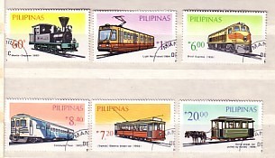 PILIPINAS  Railway-Tramway   6v.-used - Tramways