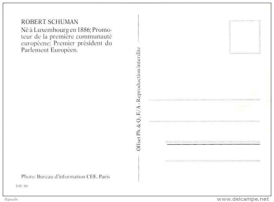 LUXEMBOURG  CARTE  MAXIMUM  NUM-YVERT  1107 ROBERT SCHUMAN - Cartoline Maximum