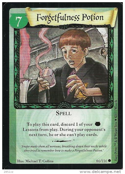 Trading Cards - Harry Potter, 2001., No 86/116 - Forgetfulness Potion - Harry Potter