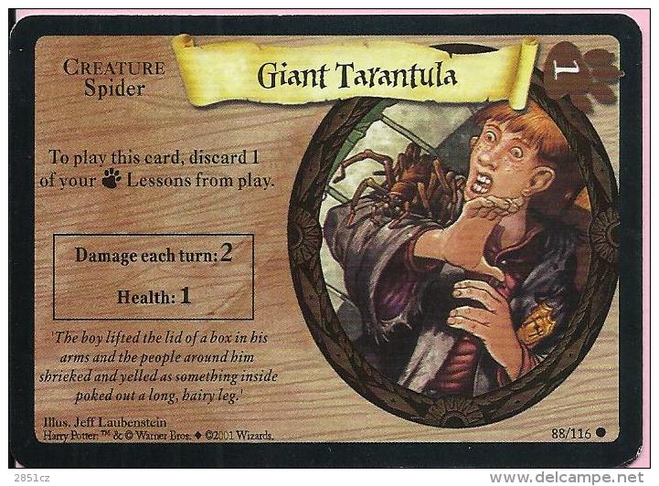 Trading Cards - Harry Potter, 2001., No 88/116 - Giant Tarantula - Harry Potter