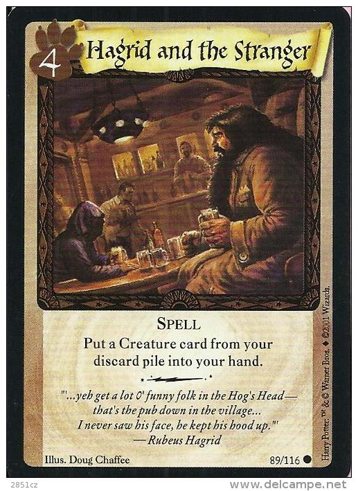 Trading Cards - Harry Potter, 2001., No 89/116 - Hagrid And Stranger - Harry Potter