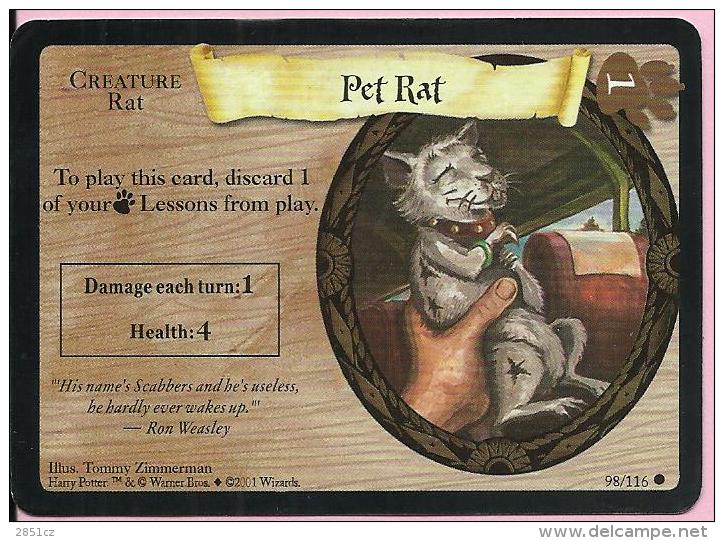 Trading Cards - Harry Potter, 2001., No 98/116 - Pet Rat - Harry Potter