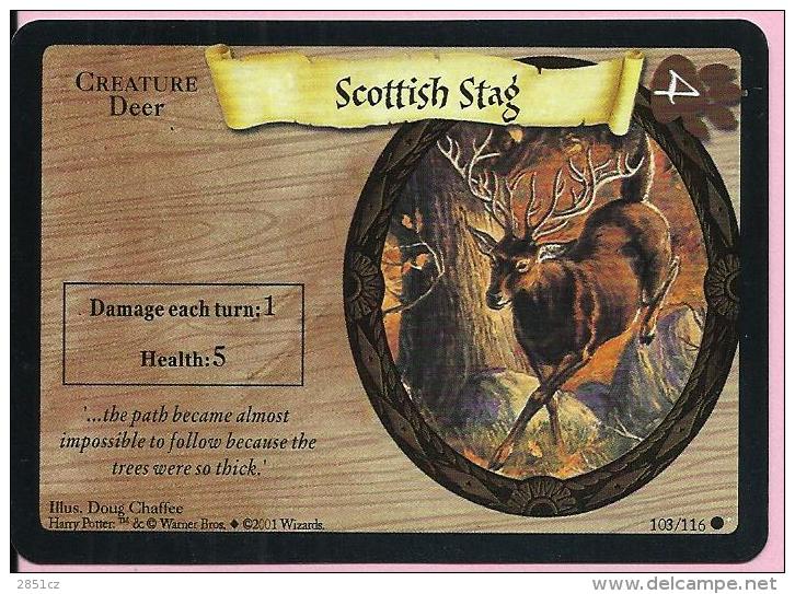 Trading Cards - Harry Potter, 2001., No 103/116 - Scottish Stag - Harry Potter