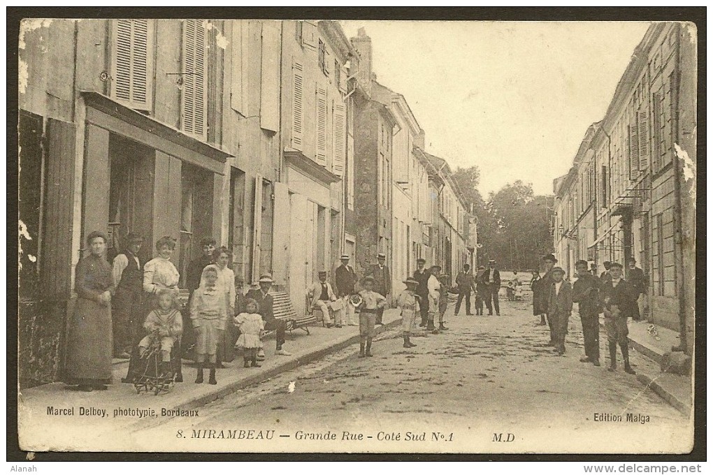 MIRAMBEAU Rare Grande Rue Côté Sud N°1 (MD) Chte Mme (17) - Mirambeau