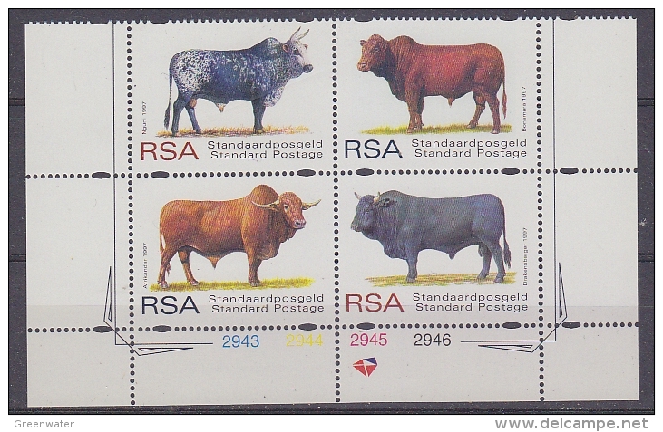 South Africa 1997 Cattle 4v ** Mnh (17913) - Ungebraucht