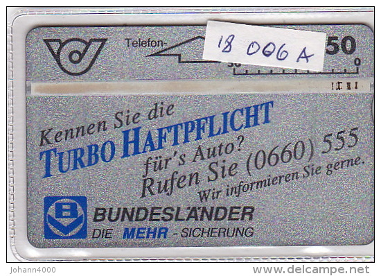 Telefonkarte Österreich  Geb. ANK 18  Nr.006A Turbo Haftpflicht - Austria