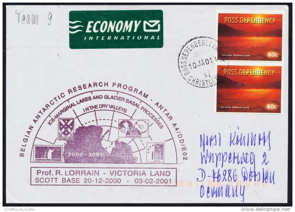 ANTARCTIC, BELGIA, Participation Expedition Victoria Land Scott Base 10.1.2001 !! RARE !!  611-26 - Antarctische Expedities