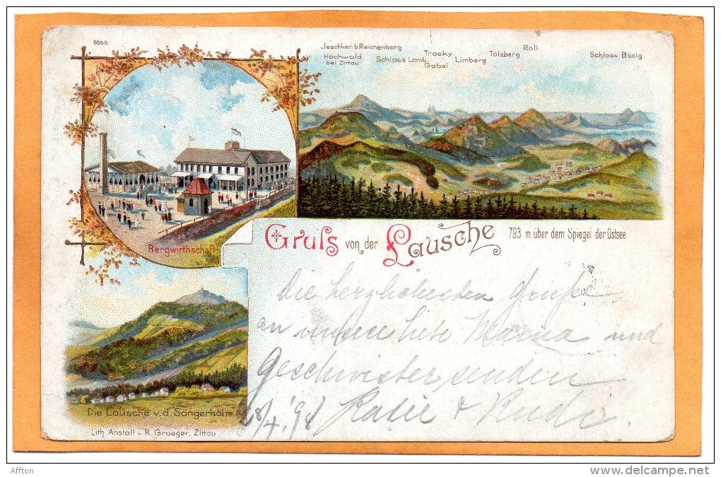 Gruss Von Der Lausche 1898 Postcard - Zittau