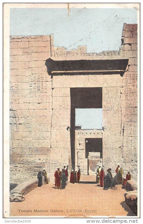 BF36169 Temple Medinet Habout Luxor   Egypt  Front/back Scan - Louxor
