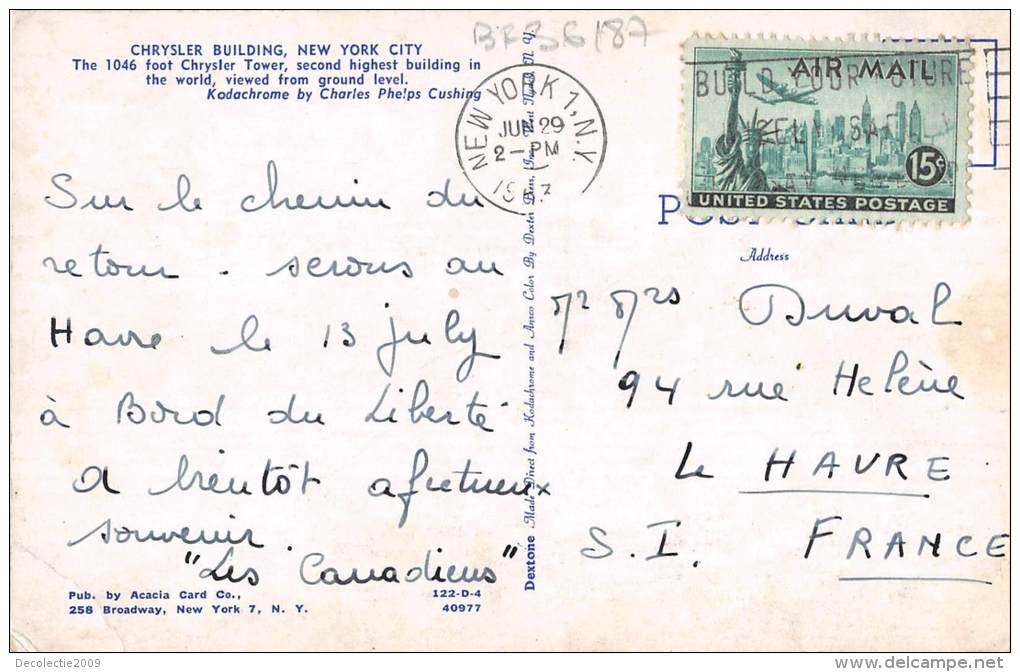 BF36187 Chrysler Building  New York City  USA  Front/back Scan - Chrysler Building