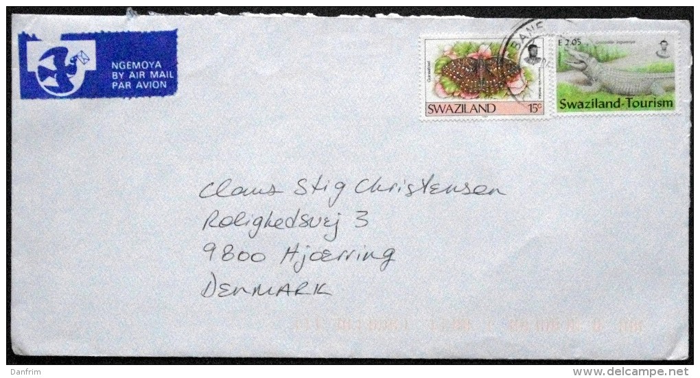 Swaziland 2002 Letter To Denmark Air Mail ( Lot 4526 ) - Swaziland (1968-...)