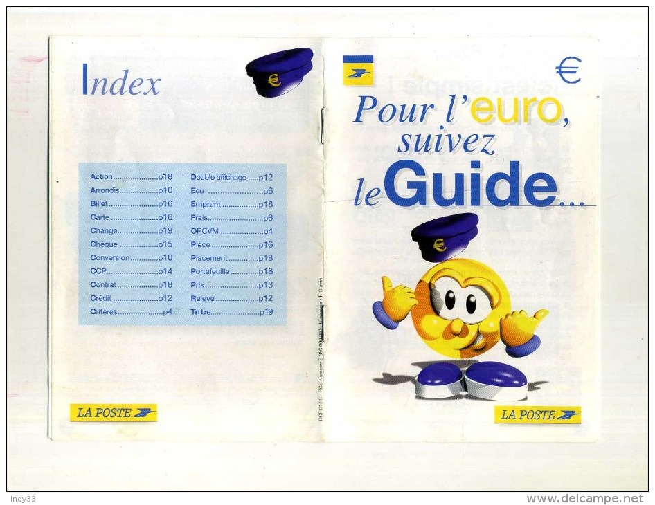 - FRANCE . 1 PROSPECTUS ET 1 FASCICULE SUR L´EURO . - Français