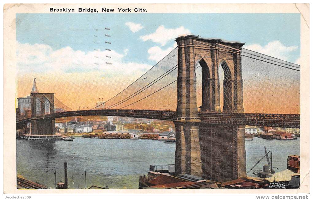 BF35925 Brooklyn Bridge New York City   USA  Front/back Scan - Brooklyn
