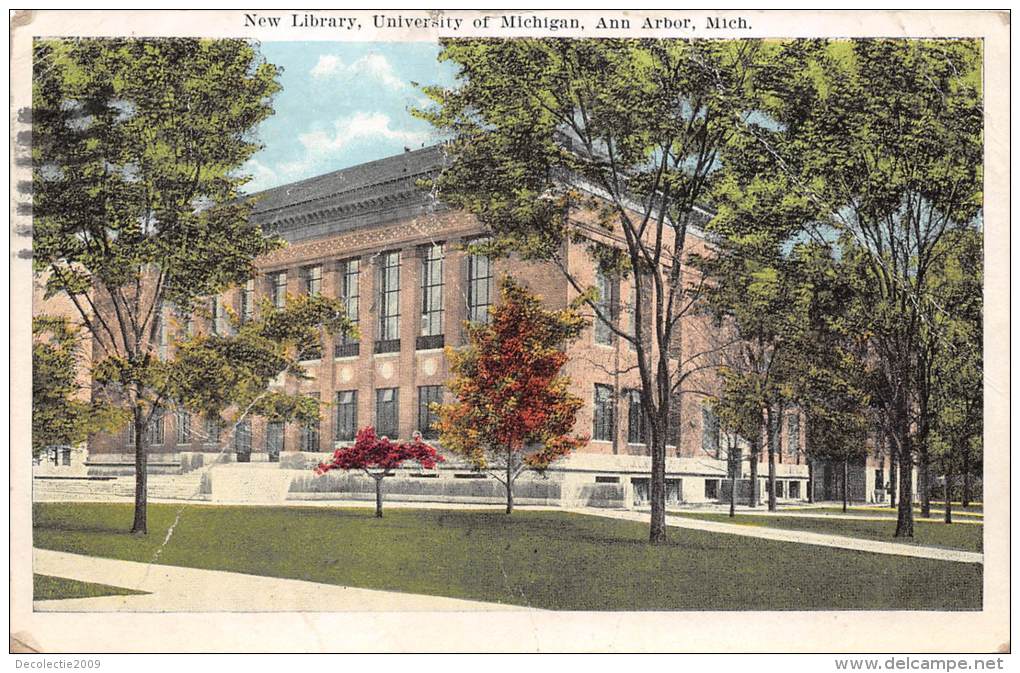 BF35932 Mich Ann Arbor New Library University Of Michigan  USA  Front/back Scan - Ann Arbor