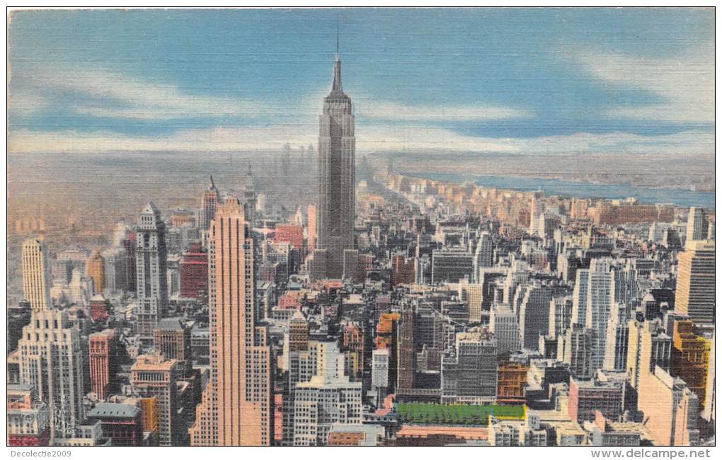 BF35986 New York Roof View Looking South Empire State Buildi USA Front/back Scan - Empire State Building