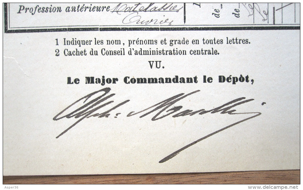 Régiment des Grenadiers, soldat Jospin Florimond, né à Montignies sur Roc en 1862