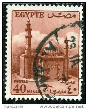 EGITTO, EGYPT, 1953, MOSCHEE, FRANCOBOLLO USATO, Scott 335 - Oblitérés