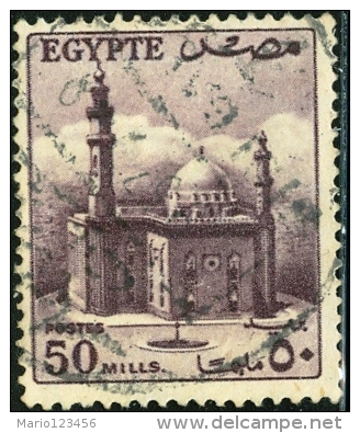 EGITTO, EGYPT, 1953, MOSCHEE, FRANCOBOLLO USATO, Scott 336 - Used Stamps