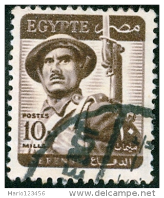 EGITTO, EGYPT, 1953, COMMEMORATIVO, FORZE ARMATE, FRANCOBOLLO USATO, Scott 326 - Oblitérés