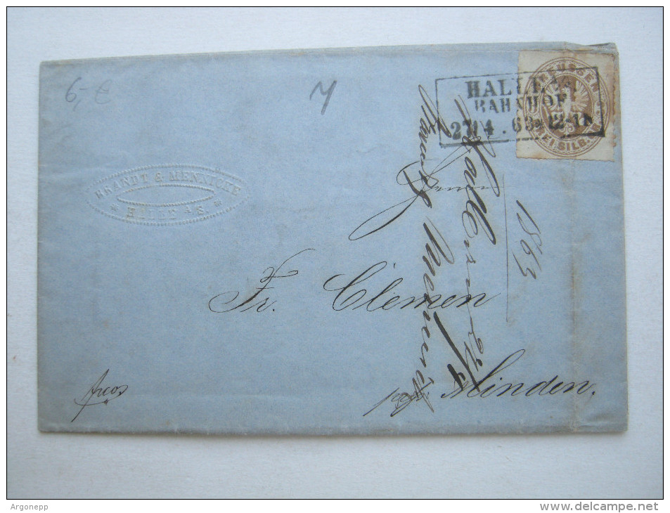 1863,  HALLE , Schöner Brief Mit Inhalt - Lettres & Documents
