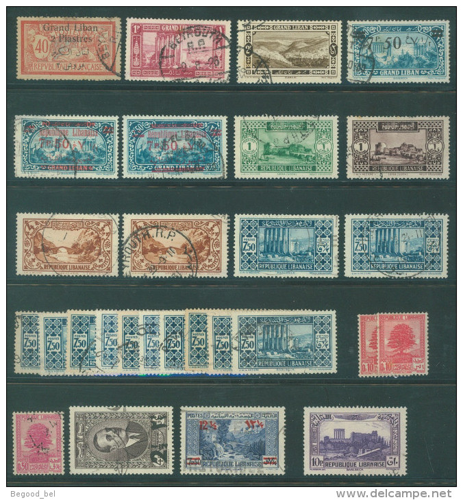 LIBAN - GRAND LIBAN  - 1924 -1950  - USED - END OF COLLECTION - VALUE 50 Eur  -  Lot 10177 - Liban