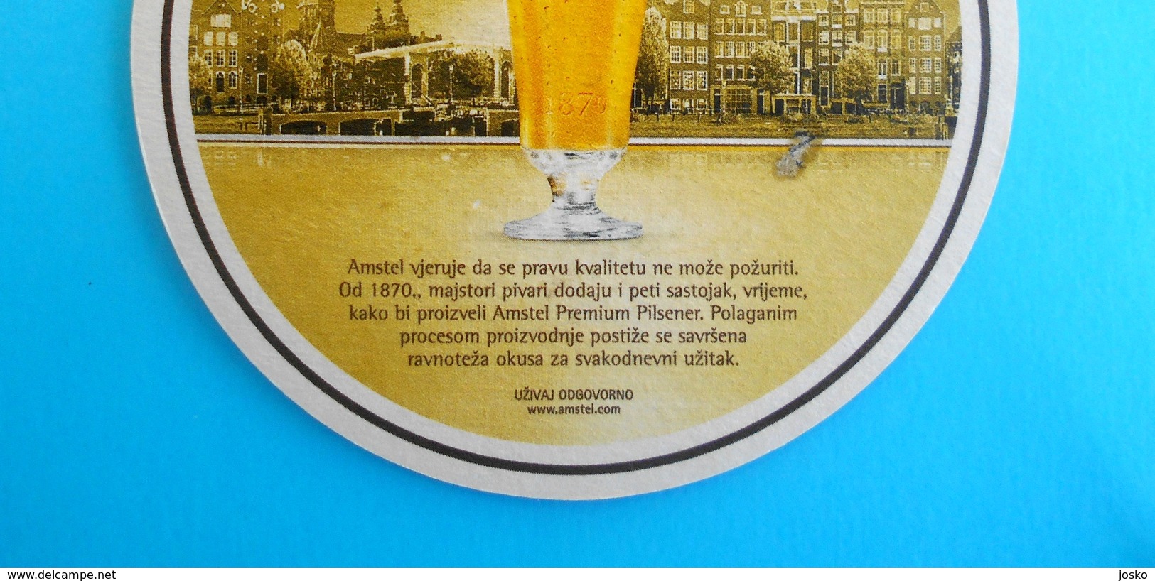 AMSTEL BEER - Croatia Beer Coaster * Mat Bierdeckel Sous-bock Bocks Tapis De Bière Sottobicchiere Di Birra Posavaso - Bierdeckel