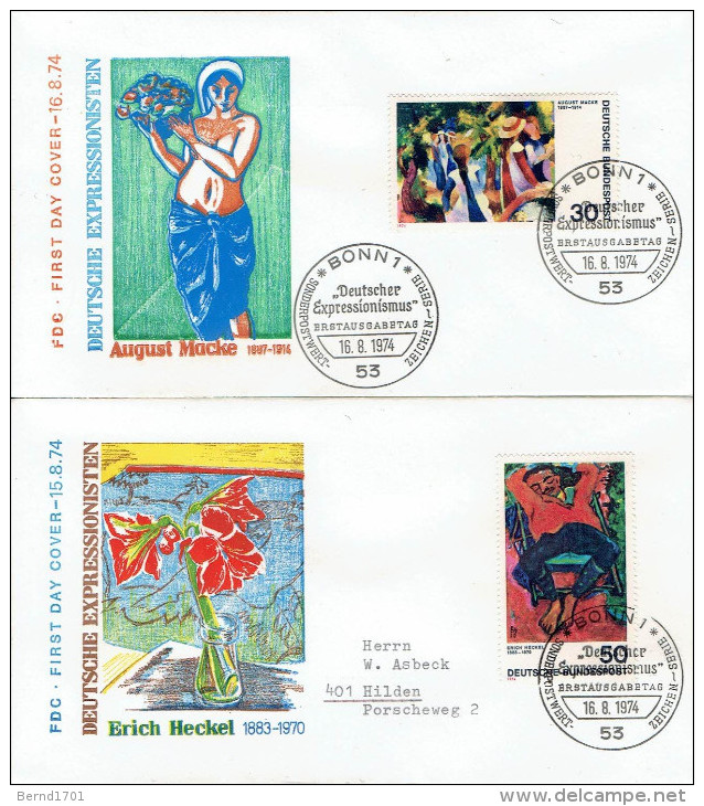 Germany - Mi-Nr 816/817 FDC (y831)- - 1971-1980