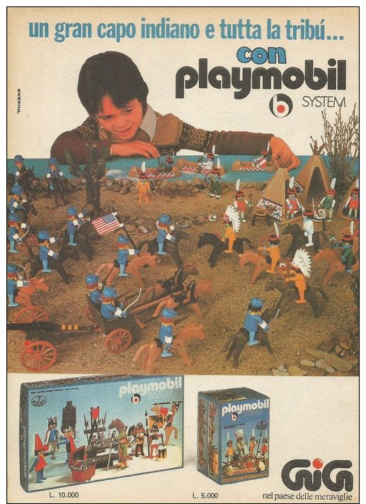 Playmobil - Gran Capo Indiano E Tribù - Pubblicità 1977 - Advertising - 9190 - Publicités