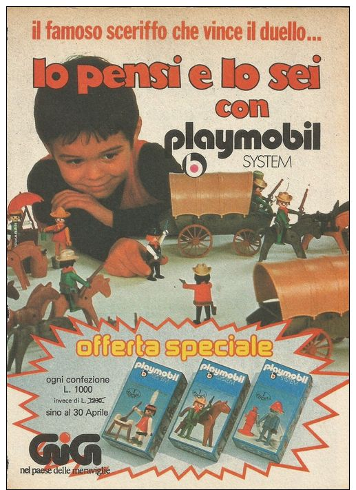 Playmobil - Sceriffo - Carovana - Pubblicità 1977 - Advertising - 9188 - Publicités