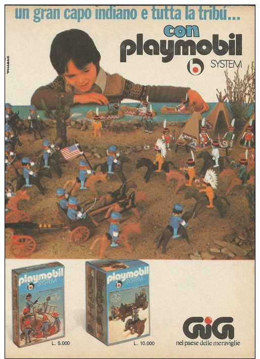 Playmobil - Gran Capo Indiano E Tribù - Pubblicità 1977 - Advertising - 9187 - Publicités