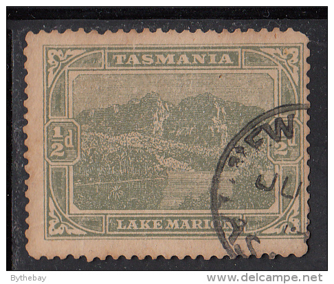 Tasmania Used Scott #102 1/2p Lake Marion Wmk: Crown Over 'A' Upright - Oblitérés