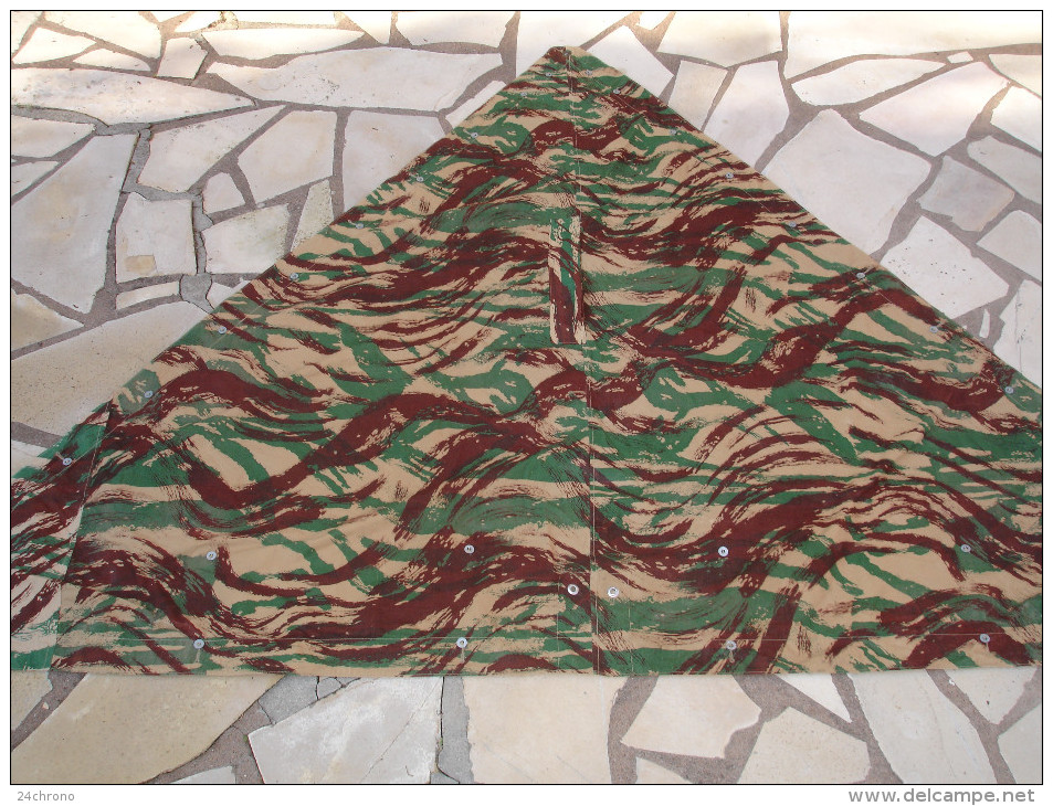 Toile De Tente Française Camouflee De 1954 (14-3622) - Equipement