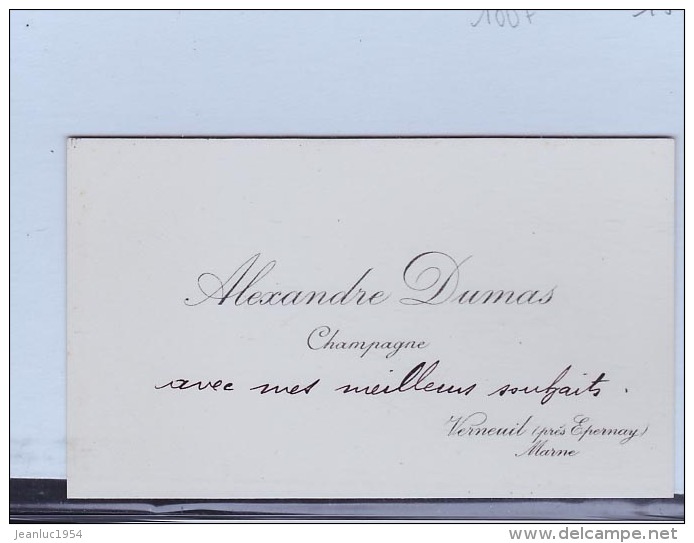 VERNEUIL CHAMPAGNE DUMANS CARTE VISITE - Cartes De Visite