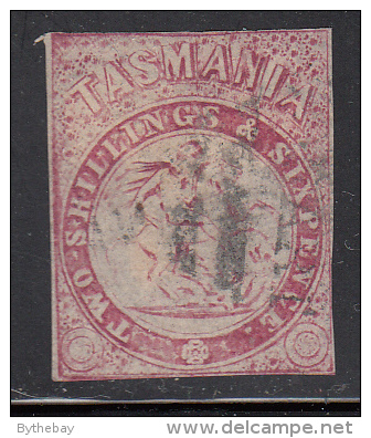 Tasmania Used Scott #AR2 2sh6p St. George And The Dragon, Carmine Imperf - Used Stamps