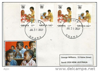 VACCINATION & IMMUNISATION. Lettre D'Accra (GHANA) Adressée En Australie - Médecine