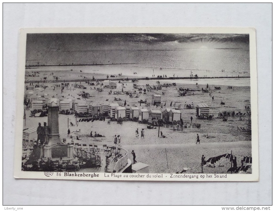 La PLAGE Au Coucher Du Soleil - Zonondergang Op Het Strand ( 86 ) Anno 1935 ( Zie Foto Voor Details ) - Maasmechelen