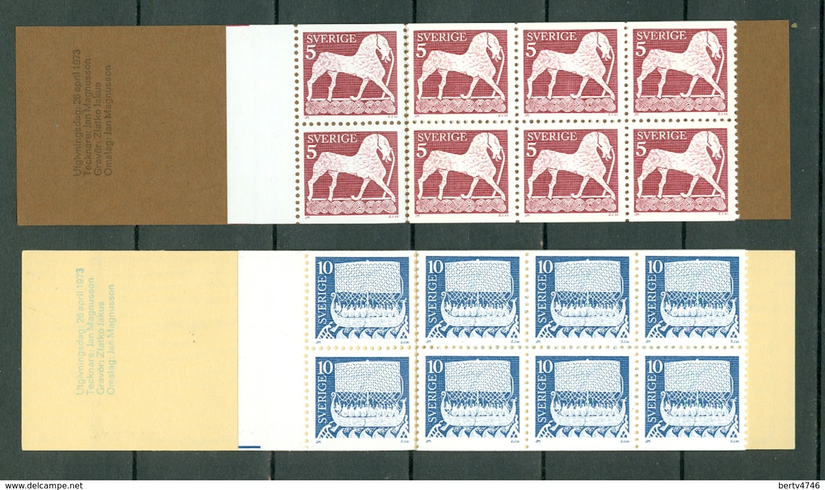 Sverige 1973  Yv  C778**, C779** Boekje/carnet 778**/779** Complete Booklets - 1951-80