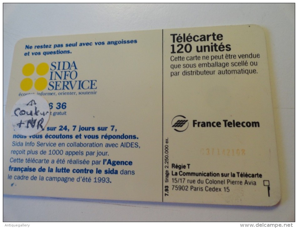 RARE :  COULEUR ET NUMÉROTATION SUR PRÉSERVATIFS OUI TEL 120 SC7 - Variétés